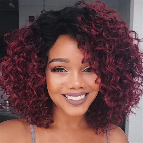 curly hair color styles